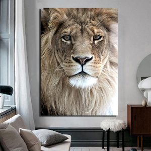 A-42 תמונה של אריה על קנבס או זכוכית