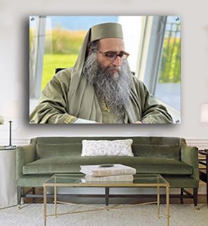 4077 – תמונה מעוצבת של הרב יאשיהו פינטו על קנבס
