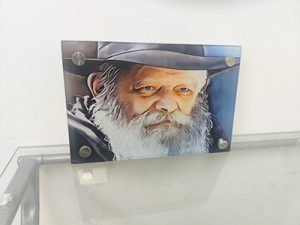 883 – ציור מיוחד של הרבי מליובאוויטש על קנבס או זכוכית