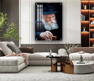 256 – תמונה של הרבי מליובאוויטש על קנבס או זכוכית מחוסמת