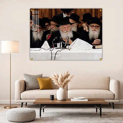 תמונה של הרבי מליובאוויטש נואם