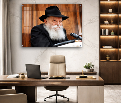 תמונה של הרבי מליובאוויטש נואם