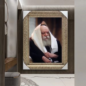 412 – תמונה של הרבי מליובאוויטש על זכוכית או קנבס