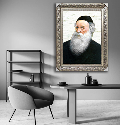ציור של האדמו״ר הזקן – רבי שניאור זלמן מלאדי (בעל התניא) על רקע בהיר