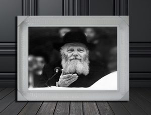 354 – תמונה של הרבי מליובאוויטש מושיט את היד בשחור לבן