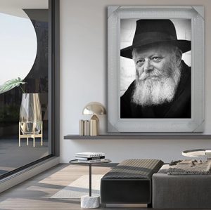 463 – תמונה של הרבי מליובאוויטש בשחור לבן