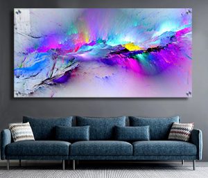 AB-1 תמונת אבסטרקט מודרנית על זכוכית או קנבס