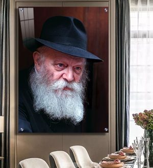 882 – תמונת פנים של הרבי מליובאוויטש על קנבס או זכוכית