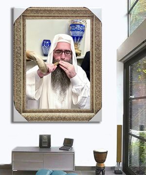 4166 – תמונה של הרב יאשיהו פינטו תוקע בשופר