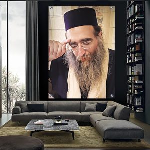 4101 – ציור מיוחד של הרב יאשיהו פינטו על קנבס או זכוכית