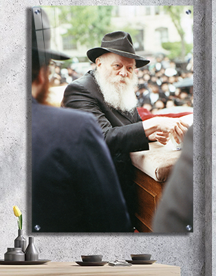 786 - תמונה של הרבי מליובאוויטש על קנבס או זכוכית