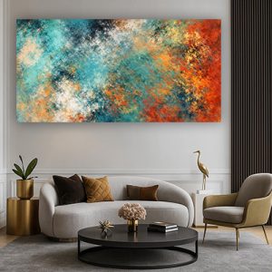 AB-12 תמונת אבסטרקט מודרנית על זכוכית או קנבס