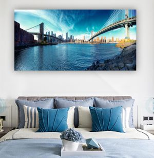 US-39 גשר ברוקלין וקו האופק של ניו יורק