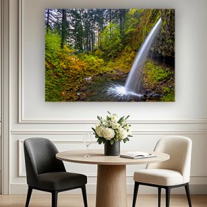 V-66 תמונת נוף של מפל בטבע להדפסה על קנבס או זכוכית
