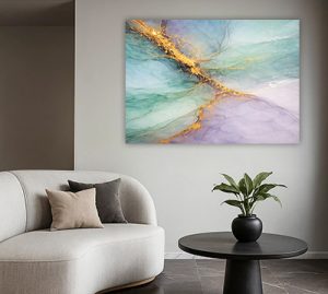AB-46 תמונת אבסטרקט מיוחדת בסגנון דמוי שיש בצבעי פסטל להדפסה על קנבס או זכוכית