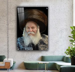 5687 – הרב בן ציון אריה לייבוש הלברשטאם, חסידות באבוב (48) על קנבס או זכוכית