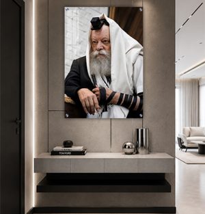 568 – תמונה של הרבי מליובאוויטש עם טלית ותפילין