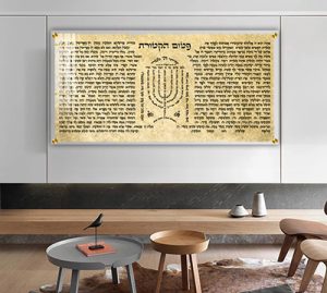 2515 – ברכת פטום הקטורת על רקע דמוי קלף להדפסה על קנבס או זכוכית