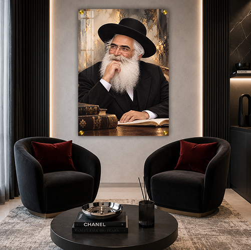 ציור ריאליסטי של הרב יורם אברג'ל