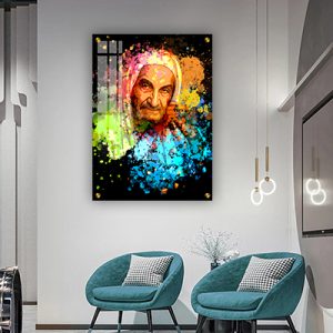 1236-ציור גרפיטי מודרני של בבא סאלי על קנבס או זכוכית מחוסמת