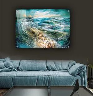 2067 – ציור יודאיקה של קריעת ים סוף להדפסה על קנבס או זכוכית מחוסמת