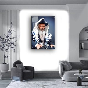 1656 – ציור של רבי דוד אבוחצירא מנהריה על קנבס או זכוכית מחוסמת