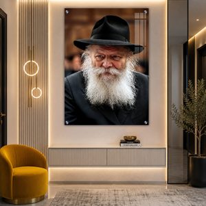 645 – תמונה של הרבי מליובאוויטש על קנבס או זכוכית מחוסמת