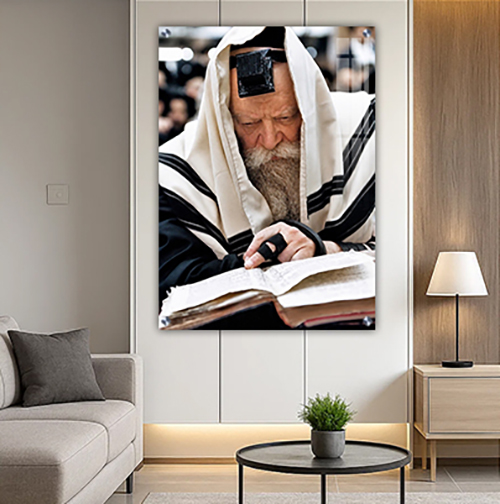תמונה של הרבי מליובאוויטש מתפלל