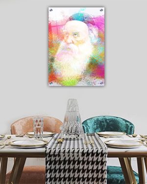 685 – ציור של בעל התניא (האדמו"ר הזקן) – רבי שניאור זלמן מלאדי על רקע צבעוני