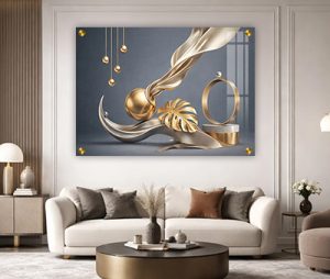 AB-91 תמונת אבסטרקט יוקרתית על זכוכית מחוסמת או קנבס