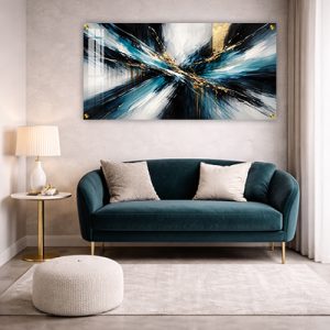 AB-99 ציור אבסטרקט יוקרתי על זכוכית מחוסמת או קנבס