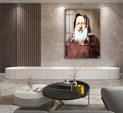 1878-תמונה של רבי חיים פינטו על זכוכית מחוסמת או קנבס