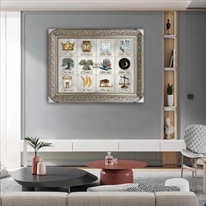 2741 – תמונה מעוצבת של 12 השבטים על קנבס או זכוכית מחוסמת