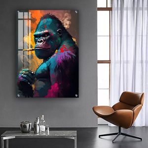 A-515 תמונה של קוף גרפיטי להדפסה על קנבס או זכוכית