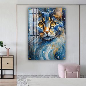 A-719 ציור של חתול להדפסה על קנבס או זכוכית