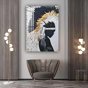 W-91 – ציור של אינדיאנית להדפסה על קנבס או זכוכית