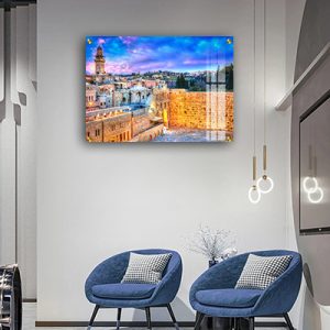 8519 – ציור צבעוני של הכותל על קנבס או זכוכית