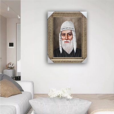 ציור של רבי נחמן מאומן עם מבט רוחני עוצמתי