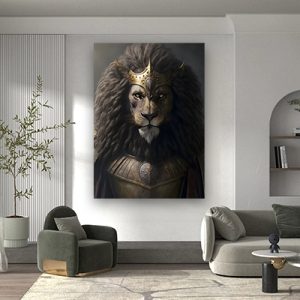 A-176 ציור של אריה על קנבס או זכוכית מחוסמת