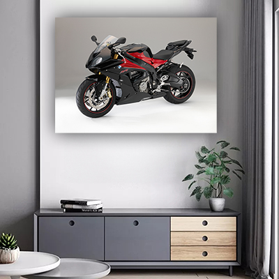 תמונות זכוכית אופנוע אדום