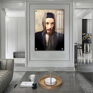 1269-תמונה מעוצבת של בבא סאלי צעיר להדפסה על קנבס או זכוכית מחוסמת