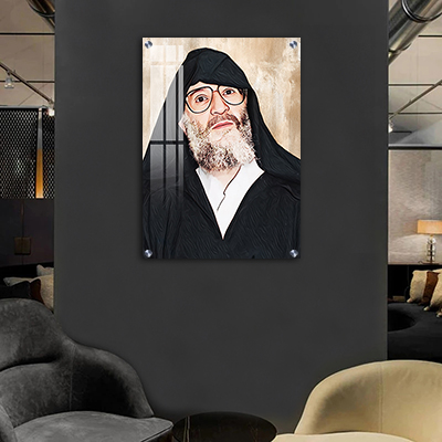 1325 - ציור של רבי אלעזר אבוחצירא על זכוכית או קנבס – תמונה 2