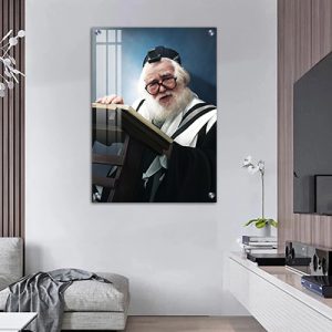 6011 – ציור של הרב אלעזר מנחם מן שך על קנבס או זכוכית