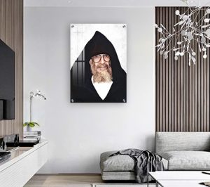 1318 – תמונה של רבי אלעזר אבוחצירא על זכוכית או קנבס