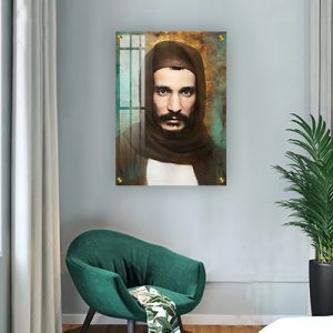 1281-ציור של בבא סאלי צעיר על קנבס או זכוכית מחוסמת