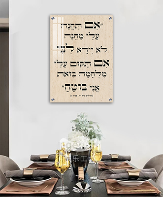 תמונה של פסוק תהילים: אם תחנה עלי מחנה לא יירא ליבי, אם תקום עליי מלחמה בזאת אני בוטח