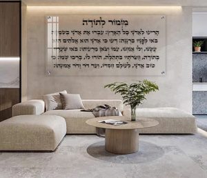 2849 – ברכת מזמור לתודה מעוצבת על זכוכית מחוסמת שקופה אקסטרה קליר