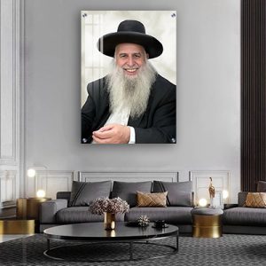 6252 -תמונה של רבי מאיר אבוחצירא מאשדוד על קנבס או זכוכית