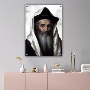 1657 – ציור של רבי דוד אבוחצירא מנהריה על קנבס או זכוכית