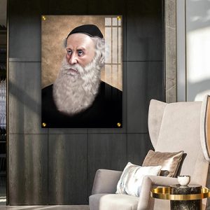 259 – ציור של בעל התניא (האדמו"ר הזקן) – רבי שניאור זלמן מלאדי על זכוכית או קנבס